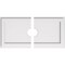 Ekena Millwork Rectangle Architectural Grade PVC Ceiling Medallion, 24"W x 12"H x 3"ID x 8 1/4"C x 1"P, Two-Piece CMP24X12RE2-03000 - alternate 1